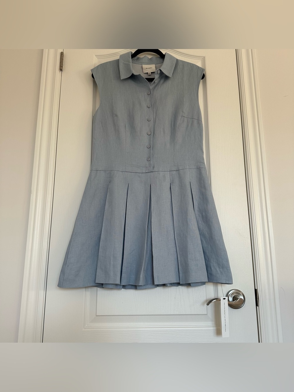 NWT Reformation Linen Light Blue Arella Dress Sz 8